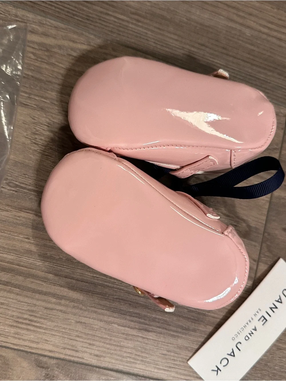 Janie and Jack Pink Patent Mary Jane infant girl shoes